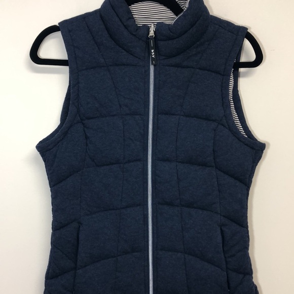 Marc New York Reversible Quilted Vest Navy Striped Small - Picture 5 of 6